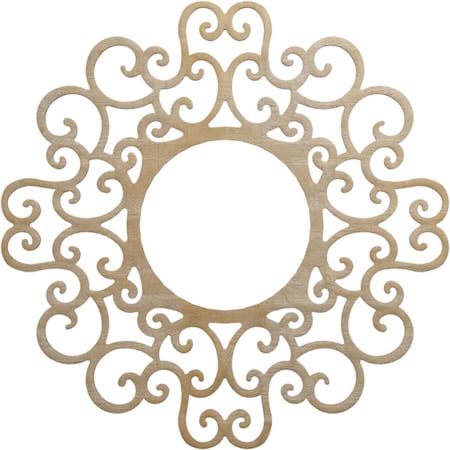 Reims Wood Fretwork Pierced Ceiling Medallion, Hickory, 30OD X 11 1/2ID X 1/4T